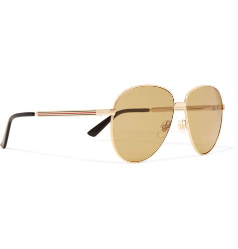 gucci mens aviators gold